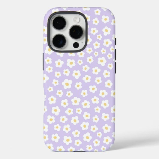 Schattige bloemig wit bloemontwerp Case-Mate iPhone case (Achterkant)
