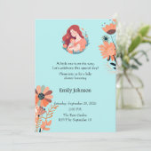 Schattige bloemige babyshower uitnodiging (Staand voorkant)
