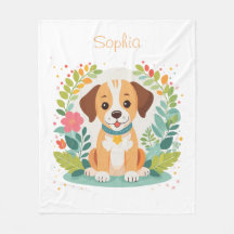 Schattige bloemige hond puppy 