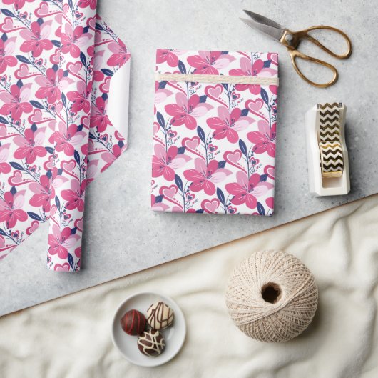Schattige Bloemige Liefde Cadeaupapier (Crafts)