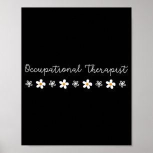 Schattige bloemige madeliefjes ergotherapie Theras Poster