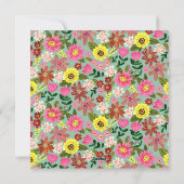 Schattige bloemige Pasen Feestdagenkaart (Achterkant)