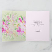 Schattige bloemige pastel watercolor kunst kaart (Binnen)