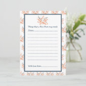 Schattige bloemige zeester babyshower kaart (Staand voorkant)