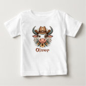 Schattige bloemkoe met cowboyhoed  (Voorkant)