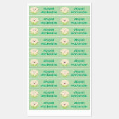 Schattige bloemkool groente cartoon gepersonalisee labels (Vel)