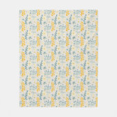 Schattige bloemmotief met vlinders fleece deken (Voorkant)
