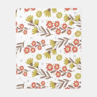 Schattige bloemmotief, naadloze achtergrond. fleece deken