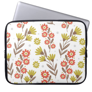 Schattige bloemmotief, naadloze achtergrond. laptop sleeve
