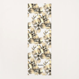 Schattige bloemmotief van exotische Oerwoud fauna Yogamat