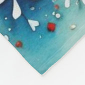 Schattige bloempaard fleece deken (Hoek)