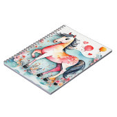 Schattige bloempaard notitieboek (Linkerzijde)