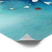 Schattige bloempaard poster (Hoek)