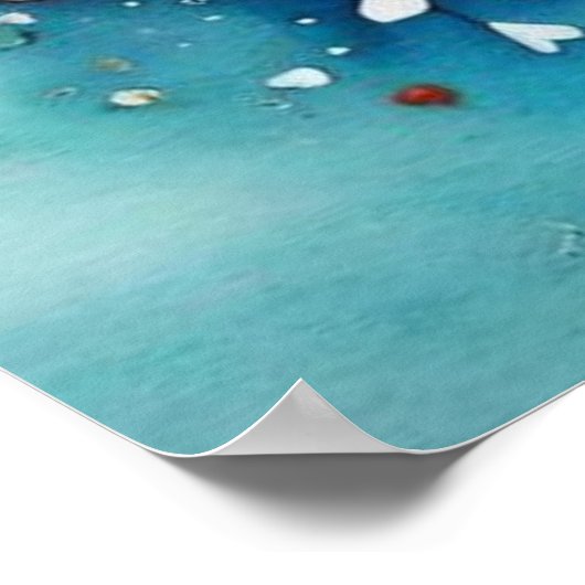 Schattige bloempaard poster (Hoek)