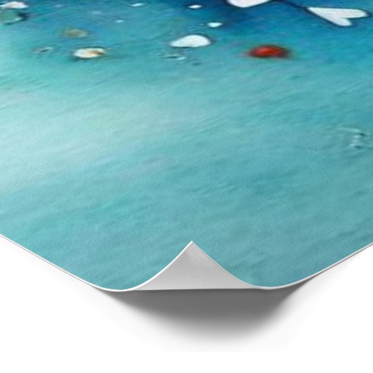 Schattige bloempaard poster (Hoek)