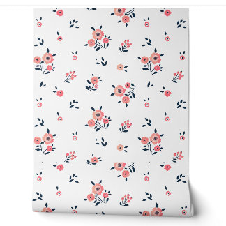 Schattige bloempatroon Mooi bloempatroon Behang