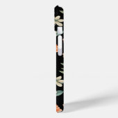 Schattige bloempatroon op zwarte achtergrond Case-Mate iPhone case (Achterkant / Links)