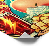 Schattige blond  meisje poster (Hoek)