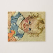 Schattige Blond Scandinavisch Kind met Krullen Legpuzzel (Horizontaal)