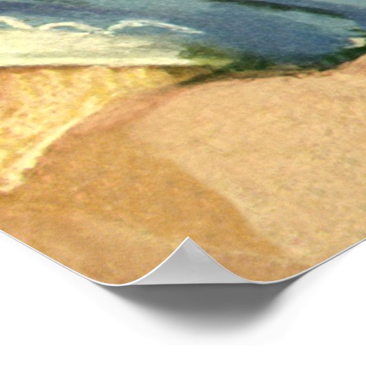  Schattige Blond Scandinavisch Kind met Krullen Poster (Hoek)