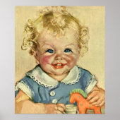  Schattige Blond Scandinavisch Kind met Krullen Poster (Voorkant)