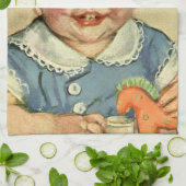  Schattige Blond Scandinavisch Kind met Krullen Theedoek (Gevouwen)