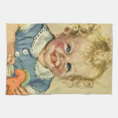  Schattige Blond Scandinavisch Kind met Krullen Theedoek (Horizontaal)