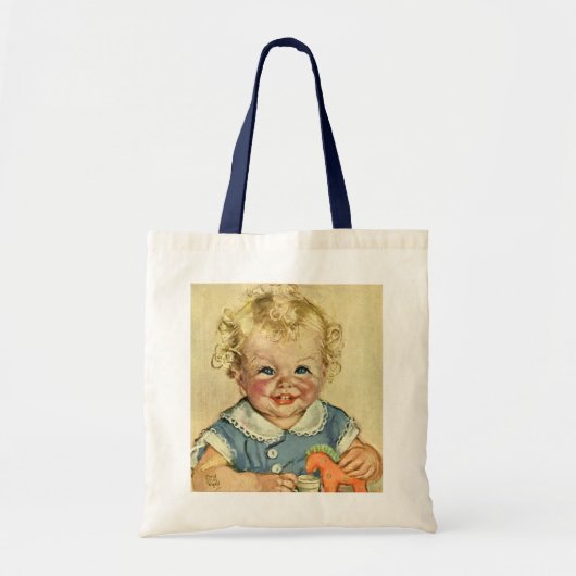  Schattige Blond Scandinavisch Kind met Krullen Tote Bag (Voorkant)