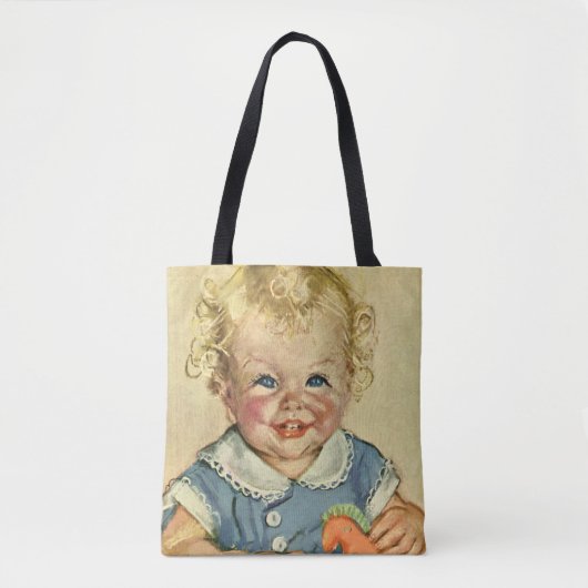  Schattige Blond Scandinavisch Kind met Krullen Tote Bag (Voorkant)
