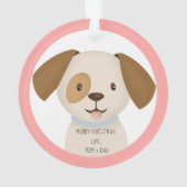 Schattige Blond Verjaardagsmeisje en Puppy Ornament (achterkant)