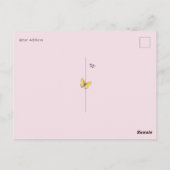 Schattige Blonde Fee Pasen Konijn Vlinders Briefkaart (Achterkant)