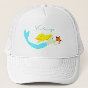 Schattige blonde zeemeermin met Star Thunder_Cove Trucker Pet