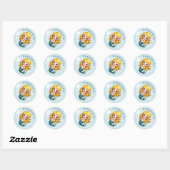 Schattige Blondine Zeemeermin in een Bubble Person Ronde Sticker (Vel)