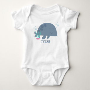 Schattige Blue Baby Whale Onsie T-shirt
