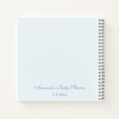 Schattige Blue Balloons Baby shower Gastenboek Notitieboek (Achterkant)