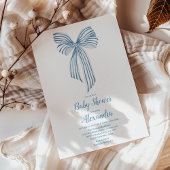Schattige Blue Bow Ribbon Baby Boy Shower Kaart