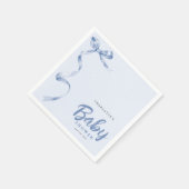 Schattige Blue Bow Ribbon Boy Baby shower Servet (Hoek)