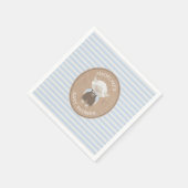 Schattige Blue Boy Lamb Baby shower Servet (Hoek)