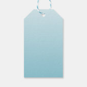 Schattige Blue Boy Penguin Winter Baby shower Cadeaulabel (Achterkant)