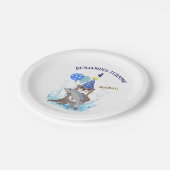 Schattige Blue Boy Zee Otter Verjaardagsfeest Papieren Bordje (Gekanteld)