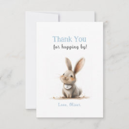 Schattige Blue Bunny Birthday Dank je kaarten
