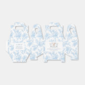Schattige Blue Bunny Crest Franse Baby Boy Shower Bedankdoosjes (Uitgevouwen)