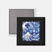 Schattige Blue Cats Wave for Kamala Funny Blue Wav Magneet (Voorkant / Achterkant)
