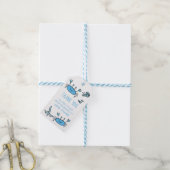 Schattige Blue Crab Zee Animals Boy Birthday Bedan Cadeaulabel (Met Touw)