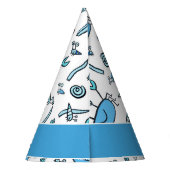 Schattige Blue Crab Zee Animals Pattern Boy Verjaa Feesthoedjes (Achterkant)