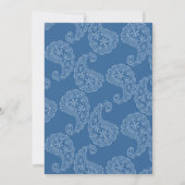 Schattige Blue Cupcake Birthday Invitation Kaart (Achterkant)