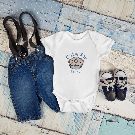 Schattige Blue Cutie Pie Baby Boy Romper