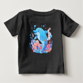 Schattige Blue Dolphin Baby Bodysuit (Achterkant)