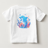 Schattige Blue Dolphin Baby Bodysuit (Achterkant)