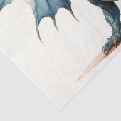 Schattige Blue Dragon-personage - Decoupage - Tissuepapier (Detail)